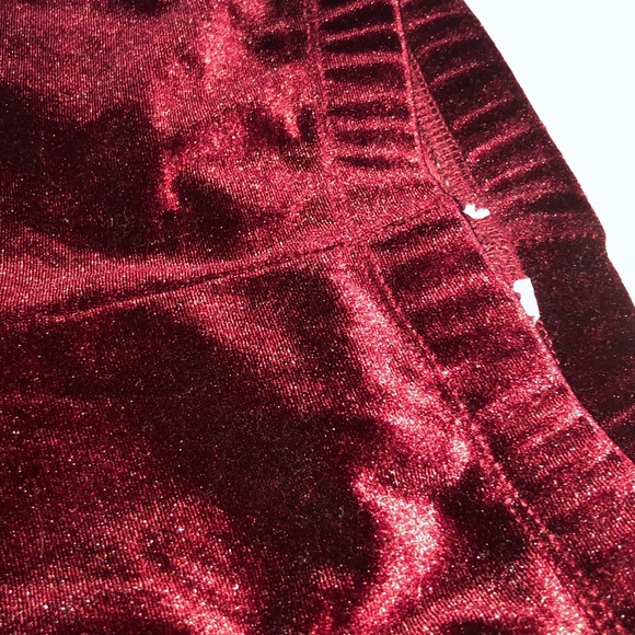 red velvet flare leggings - Picture 2 of 2